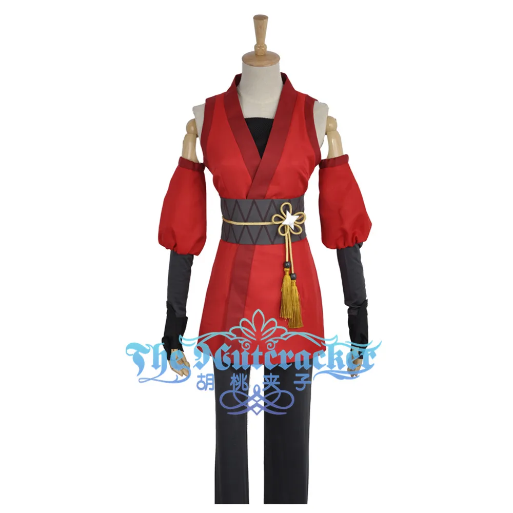 

Nishikino Maki Cosplay Costume Love Live! Unawakened Ninja Shinobi Custom Red Dress Black Shorts Adult Women Outfit Clothing