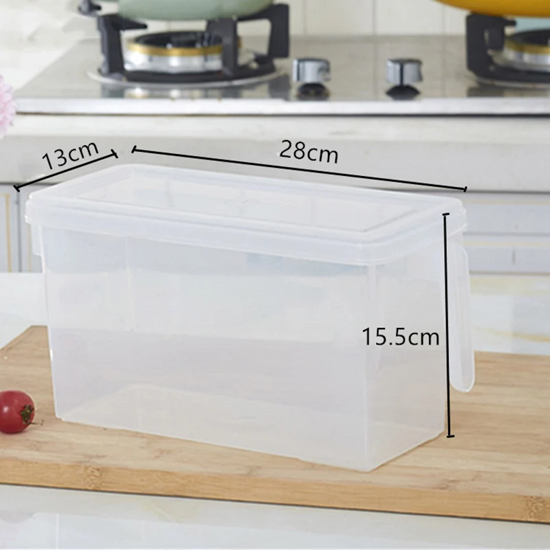 

1 Pcs Refrigerator Storage Box Transparent Container Organizer Sealed Kitchen Food Fruits YU-Home