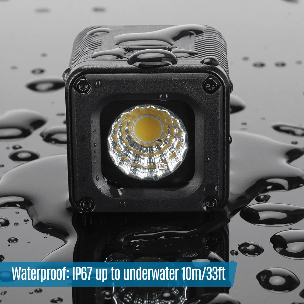 Ulanzi L1 Pro Водонепроницаемая диммируемая камера Мини светодиодный студийный свет фото 5500 K для DJI дроны Осмо Карманный для GoPro 7/6/5