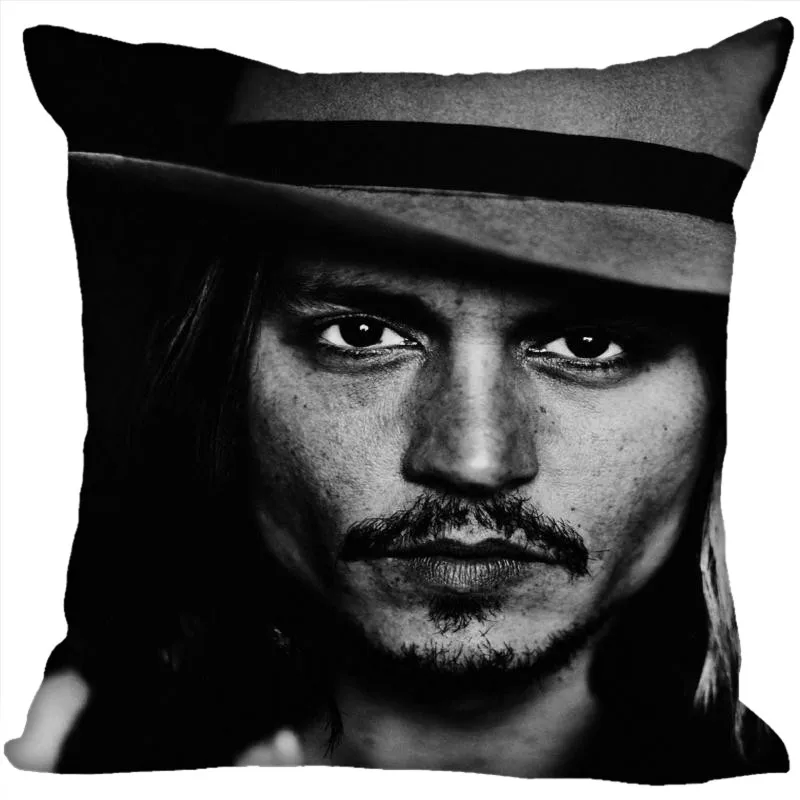 Пользовательские фильмы звезды наволочки на подушку с принтом «Johnny Depp» квадратная наволочка Рождество на молнии наволочка 40*40 см, 45*45 см(с одной стороны - Цвет: Pillowcase  6