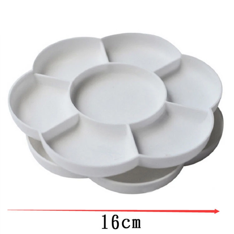 Color Palette 1 Plum Blossom Seven-grid Water-Powder Pigment Double Cover Diameter 16 cm Artistic Painting