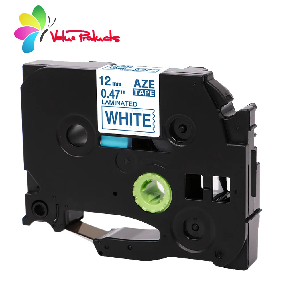 

For TZe-233 TZe 233 Label Tape 12mm Blue on White for Brother p-touch PTH110 / PT-D200 / PTD600 / Pt-d400 Label Marker,1-Pack