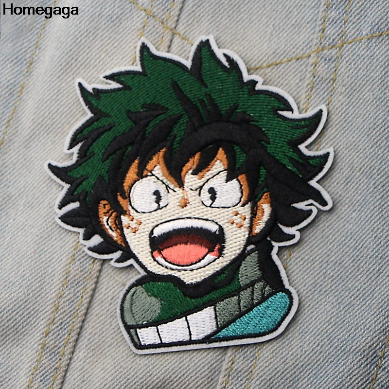 

Homegaga My Hero Academia Deku Applique patches stickers sewing shirt clothing para jacket clothes badges iron on t-shirt D1991