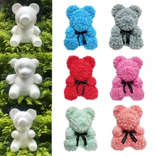 1 шт. моделирование пенополистирол пенопласт белый пенопласт пресс-форма Мишки Тедди на День святого Валентина подарки День рождения Свадебные украшения