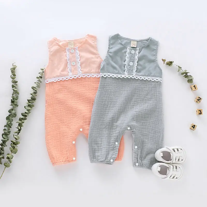 

Toddler Kid Baby Girls Lace Romper Jumpsuit Clothes Long Pants Outfits Set New