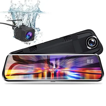 

Pruveeo T10 10-inch Touch Screen Dash Cam Dual FHD 1080P Streaming Media Dash Camera for Cars Front and Rear and 170 Degrees Wat