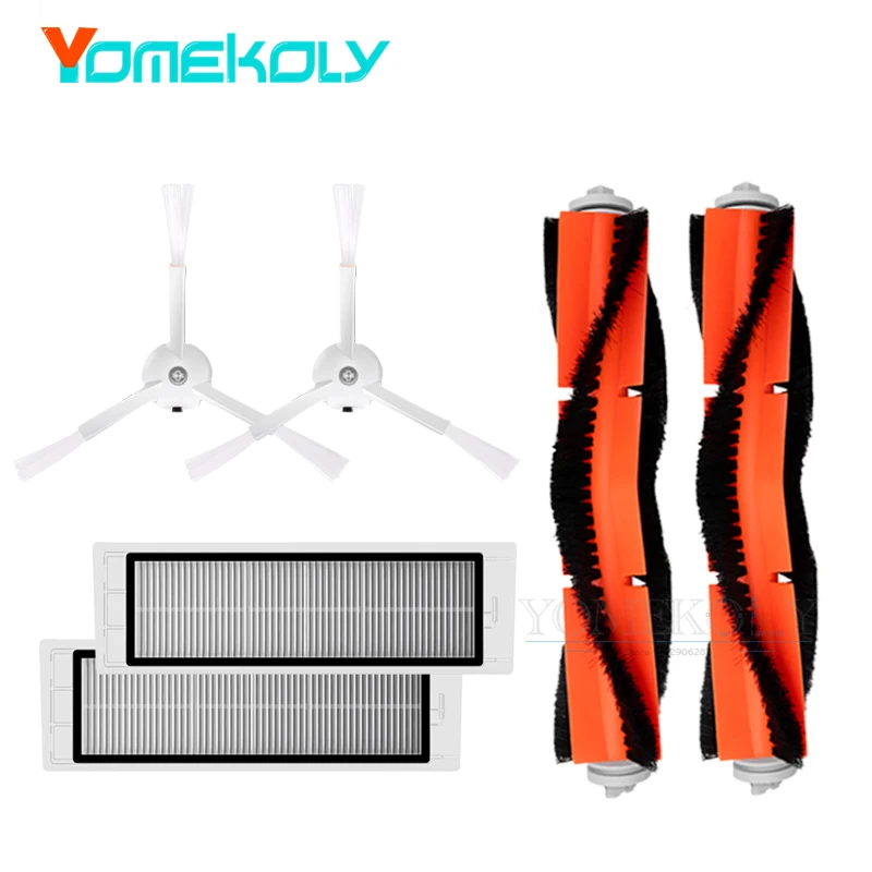 Replacement Kits for Xiaomi Mi Robot Roborock Vacuum Cleaner 1/2 2PCS Side Brush 2PCS Hepa Filters 2PCS Main Brush Spare Parts Replacement Kits for Xiaomi Mi Robot Roborock Vacuum Cleaner 1/2 2PCS Side Brush 2PCS Hepa Filters 2PCS Main Brush Spare Parts