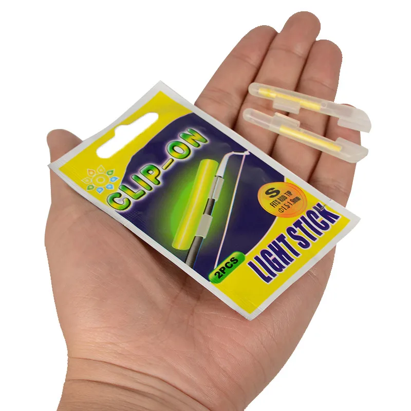 20Pcs Fluorescent Clip On Rod Night Fishing Alert Lightstick High Visibility Glow in Dark Light Stick Night Fishing Accessories (13)