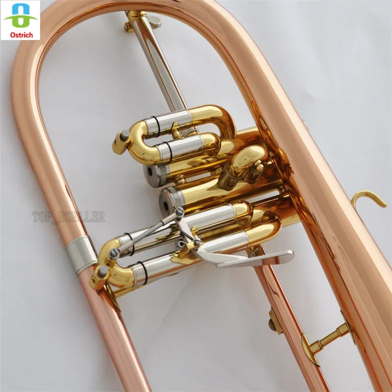 Профессиональный розовый латунный гравировальный звонок flugelhorn Abalone новейший водный ключ Bb horn w/Чехол