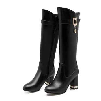 

Ladies Mid Block Heel Over The Knee High Riding Boots Leg Knee Sexy Shoes Woman Botas Mujer Wedding Boots Red Black Grey