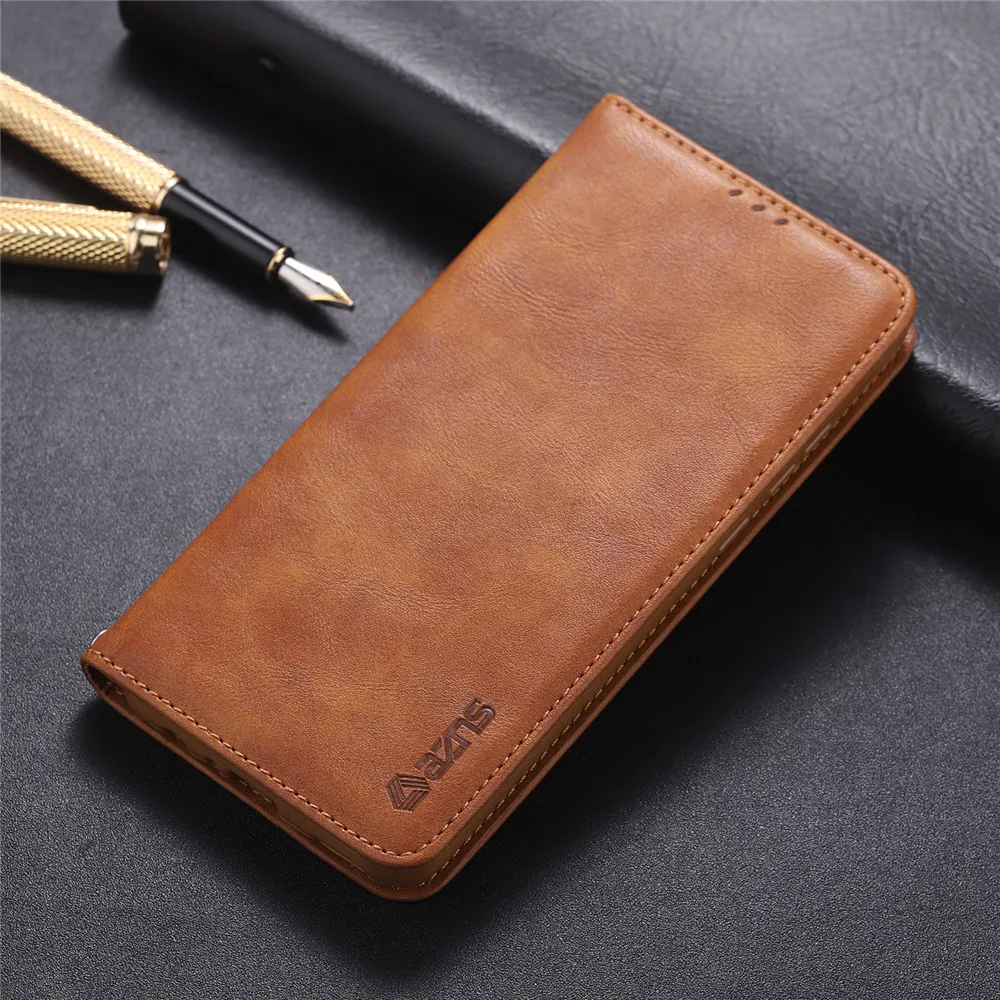 

retro pu leather flip cover for huawei P Smart plus 2019 case with kickstand card packet Magnet adsorption