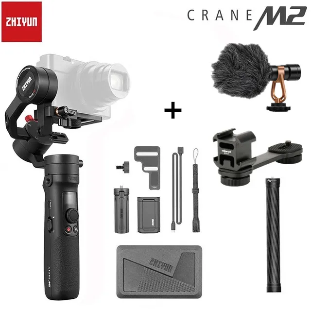 Zhiyun Crane M2 3-осевой ручной шарнирный стабилизатор для камеры Gopro для Камера sony Canon Gopro hero 5 6 7 смартфон pk G6 плюс DJI Ronin S Max мы собрали воедино - Цвет: KitE Full set