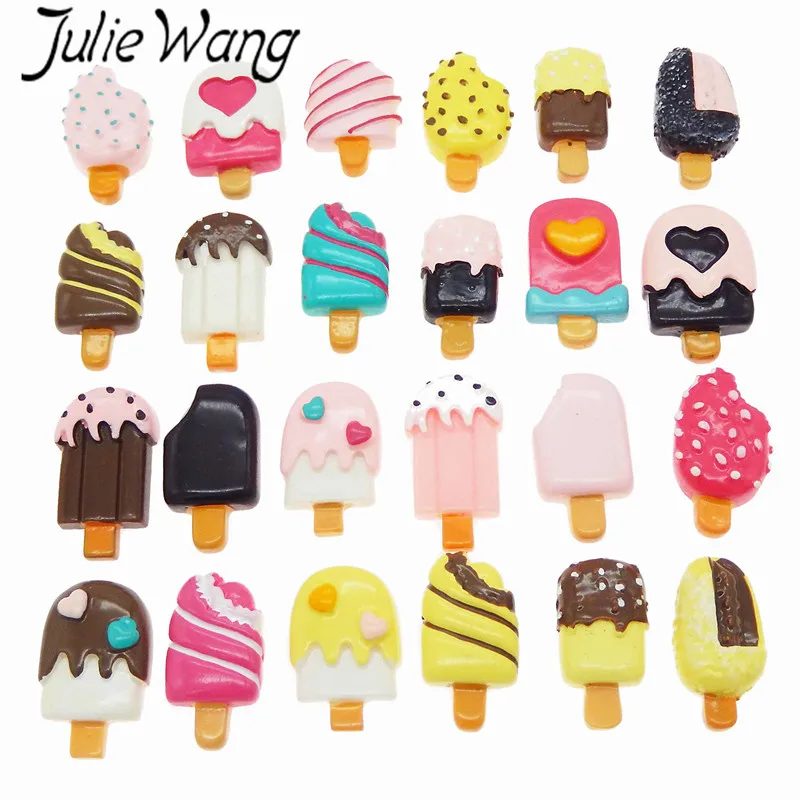 Julie Wang 20pcs/pack Resin Ice Cream Model Imitation Food