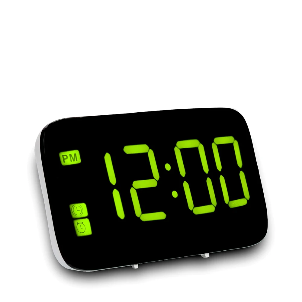 JK-015 светодиодный Будильник Голос Управление цифровой светодиодный Время Дисплей Электрический Повтор Night Подсветка настольные часы для домашнего декора