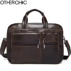 OTHERCHIC 3 слоя вместительные портфели портфель натуральная кожа деловая сумка Винтаж Мужские сумки-мессенджеры сумки юриста 7N06-32