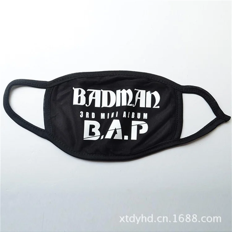 Черный B.A.P matoki Анти-пыль хлопковая маска для губ kpop bap маски для коллектива k-pop подростков маска для лица на муфельной уход за кожей лица респиратор