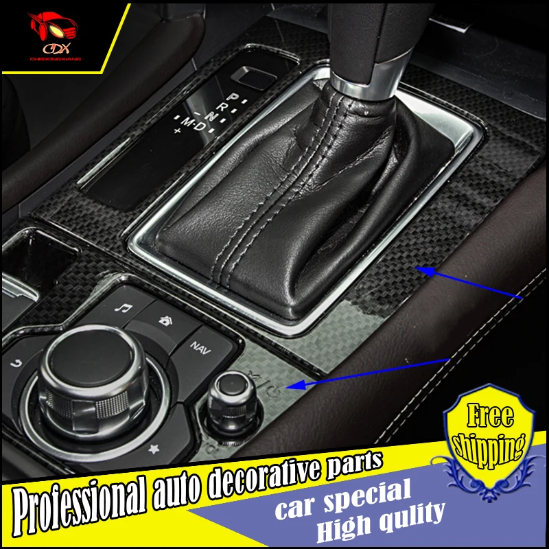 Car styling Gear Shift Box Lever Panel Cover Trim For Mazda 6 Atenza