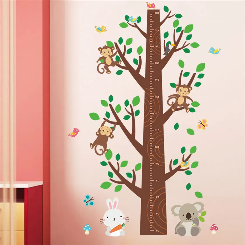 

Jungle Monkey Tree Kids Baby Nursery Wall Sticker Mural Decor Decal Removable Stencil wall designs