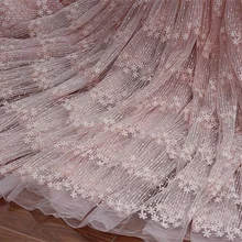 Пользовательские OS1 сладкий розовый, белый молоко, шелковая пряжа вышитые ткани, платье занавес свадебные аксессуары
