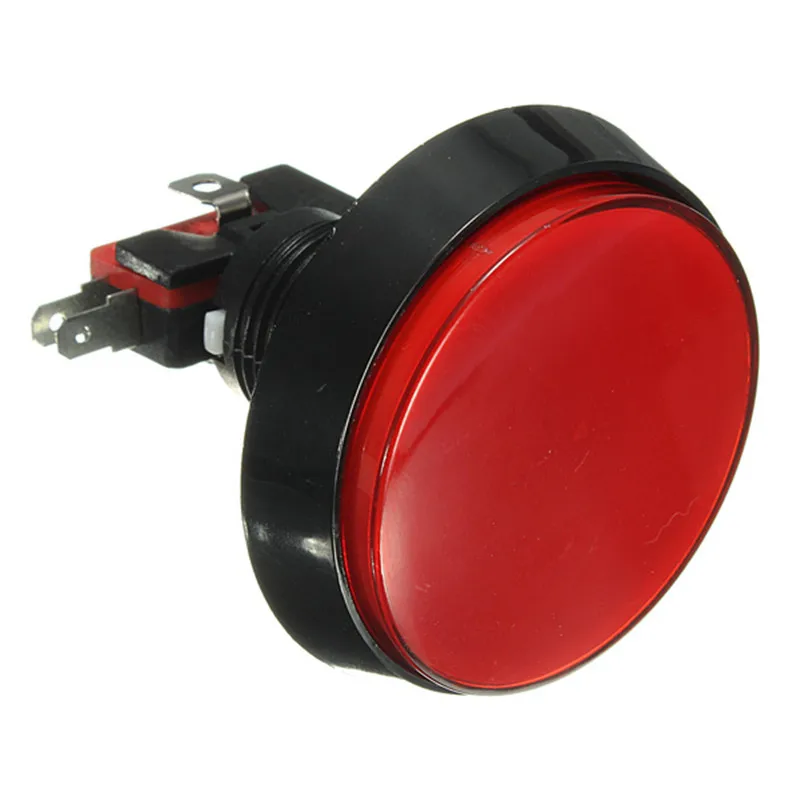 Аркадная Кнопка 5 цветов светодиодный светильник 60 мм 45 мм большой круглый аркадный Видео игровой плеер кнопочный переключатель