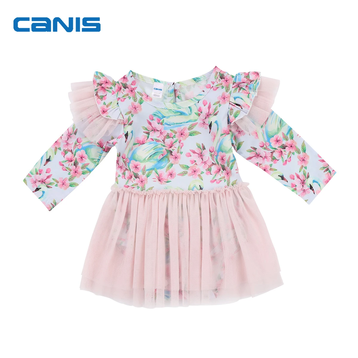 Lovely Baby Girl Lace Dress Long Sleeve Children Clothing Flower Baby