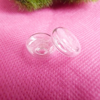 

new arrvial 10pcs 16x6mm round shape clear glass bottle for diy ring base
