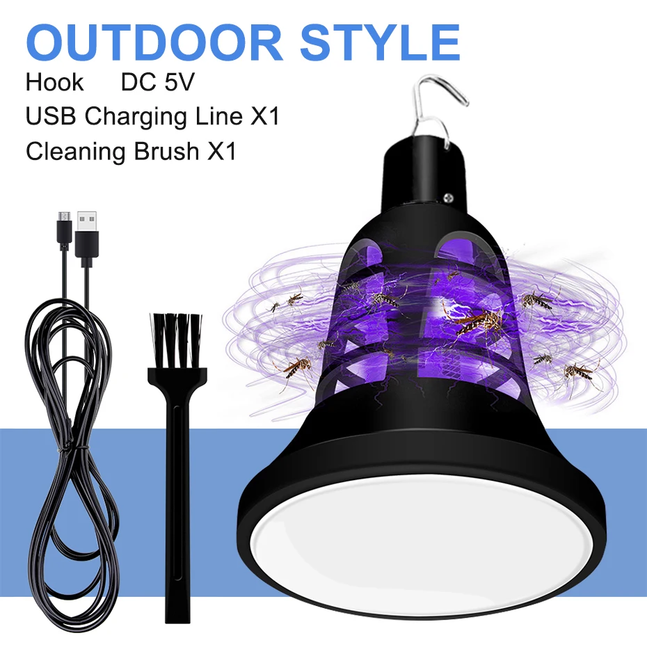 Противомоскитная лампочка домашняя светодиодная E27 220 В/USB 5 В энергосберегающий