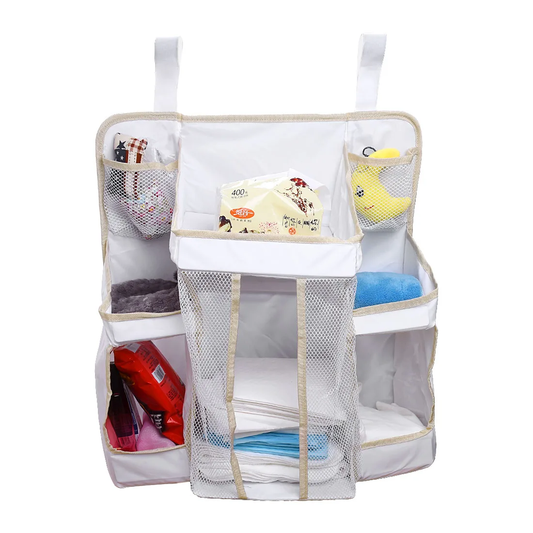 

Baby Bed Hanging Storage Bags Newborn Toy Diaper Pocket for Crib Bedding Set Newborn Crib Organizer Kids Cot Storage Bag