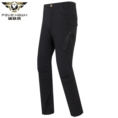 Тактические быстросохнущие походные мужские брюки для спорта на открытом воздухе, кемпинга, горной рыбалки, водонепроницаемые воздухопроницаемые комбинезоны, мужские брюки - Цвет: Black