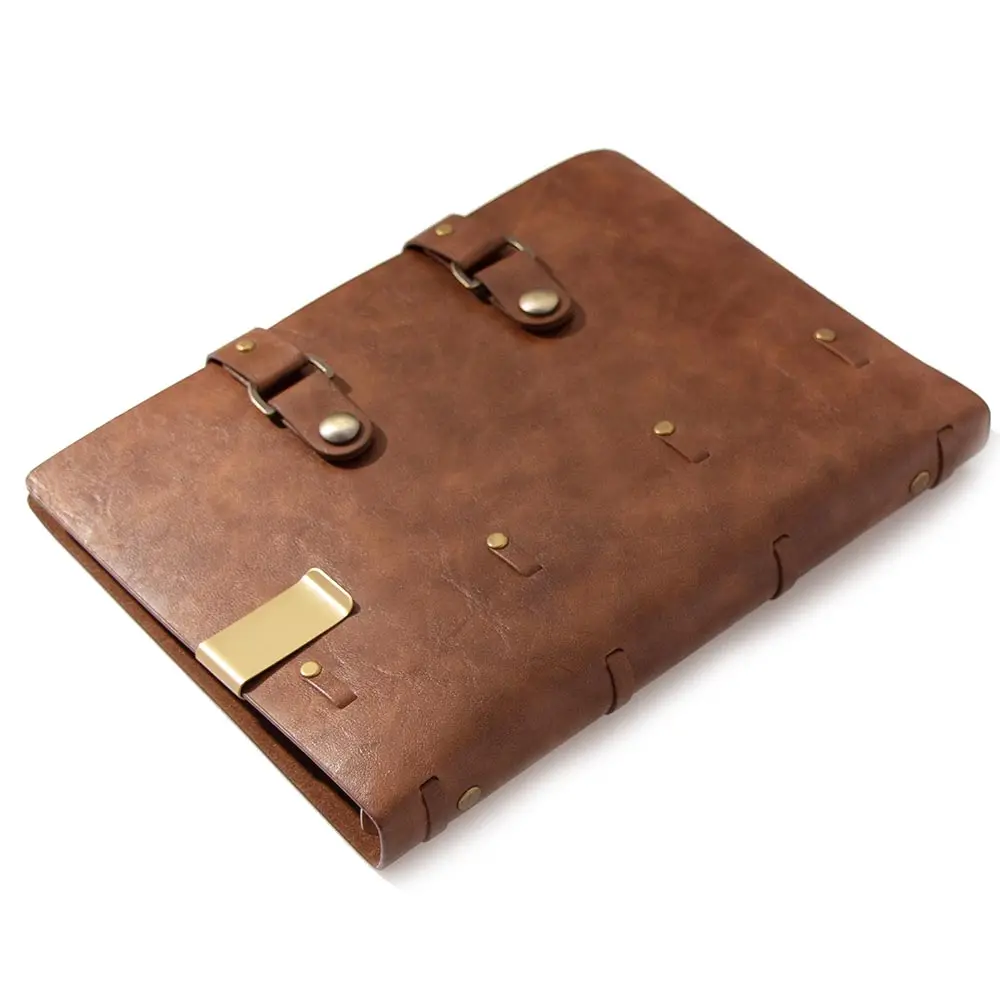 Najtaniej Klasyczny notatnik retro skórzany pusty pamiętnik zeszyt dziennik Sketchbook planner szkolne materiały biurowe brązowe strony wielokrotnego napełniania