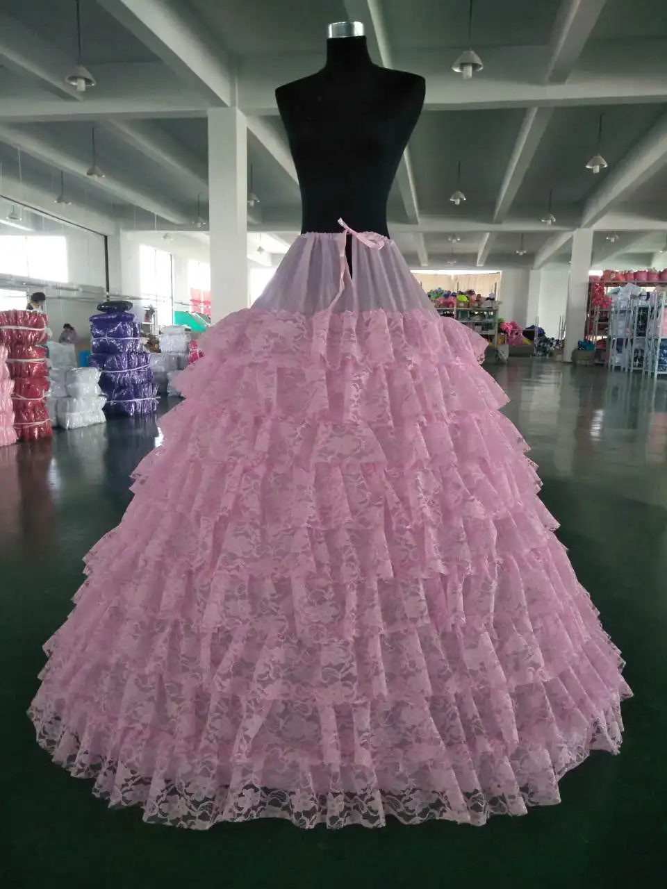 Black 6 HOOP Quinceanera Ball Gown Crinoline Dress Petticoat Skirt Underneath