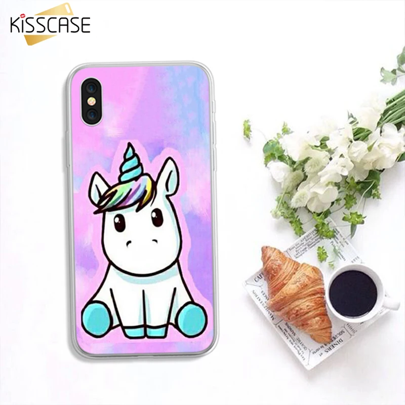 

KISSCASE Unicorn Pattern Case For iPhone 7 8 X Silicone Cases For iPhone 5S SE 6 6S Case For iPhone XS XR Max Back Covers Capa