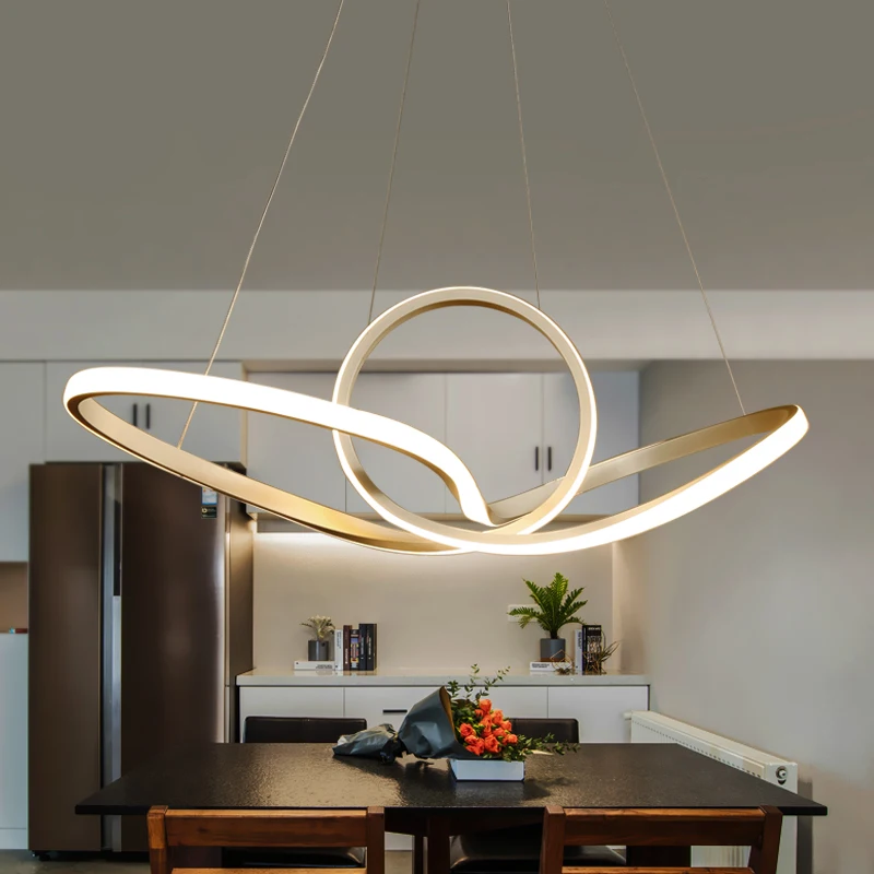 Modern led pendant lights for dining living room Kitchen Room Aluminum cerchio anello lampadario hanging pendant lamp Fixtures