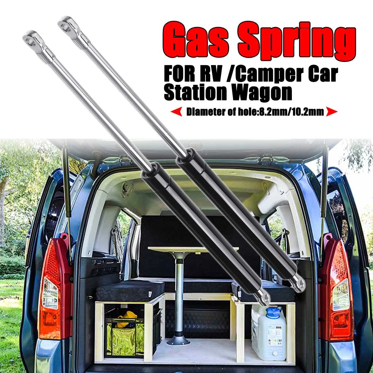 

1Pcs/Set 600N 420mm Gas Piston Strut Bonnet Hood Supporting Rod Bars Lift Spring Shock Bracket For Ottoman Bed 8.2/10.2mm