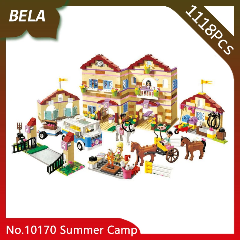 

Doinbby Store Bela 10170 1118pcs Friends Series Summer Camp Model Building Blocks Compatible with Legoings