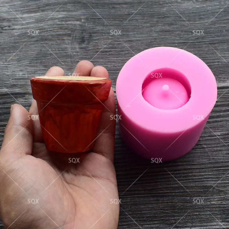 

3D Flower Pot Shape Silicone Cake Mould Chocolate Cupcake Decoration Tool Fondant Cake Decorating Tools Baking Tool SQ17195