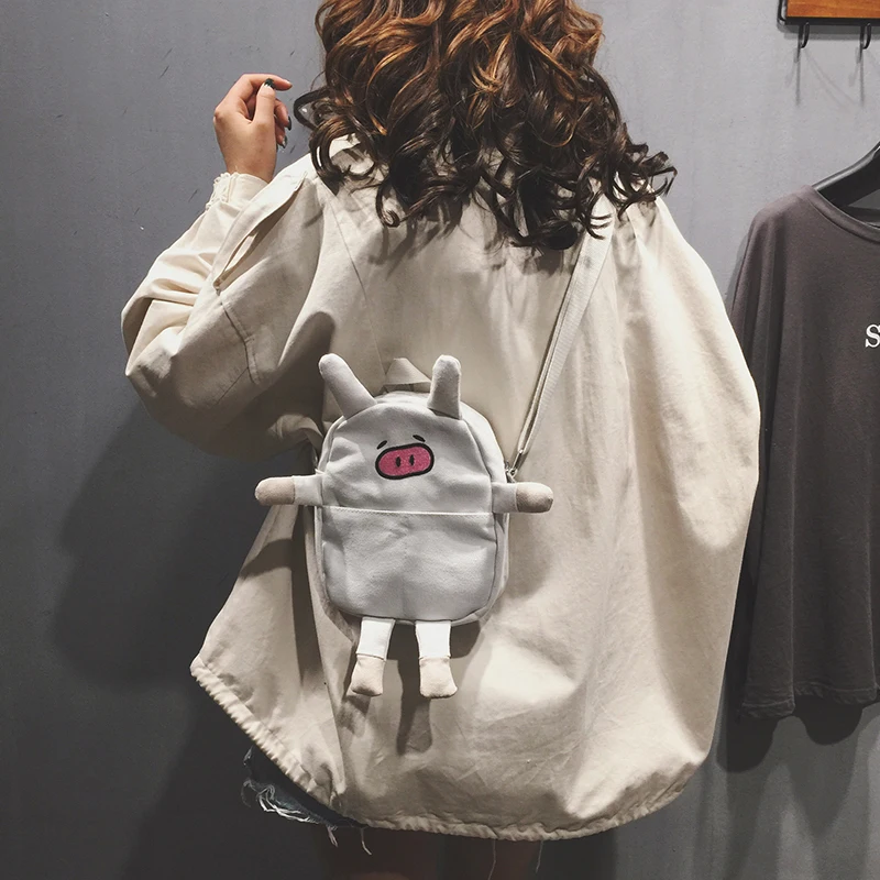 

New Arrival Funny Little pink Piggy kawaii cute cartoon Teenage girl bag mini backpack sac petite fille mochila cerdito