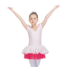 Розовый купальник с пышными рукавами для девочек; фатиновые юбки для балета; танцевальные юбки для девочек