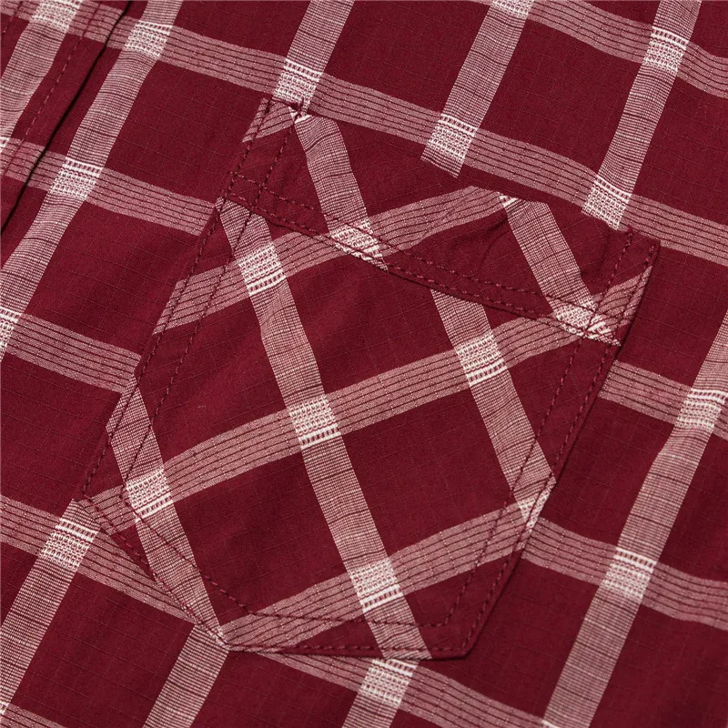 Casual Men's Long Sleeve Plaid Dress Shirt Cool Classic 100% Cotton Male Social Work Business Dress Shirt Tops Camisa Masculina (5)