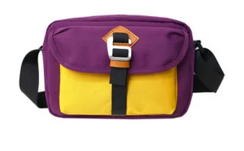 

Fashion Men Street Tide Panelled Messenger Bags Youth Cross Body Shoulder Hip Hop Bags Male Casual Canvas Sequined Bags D605