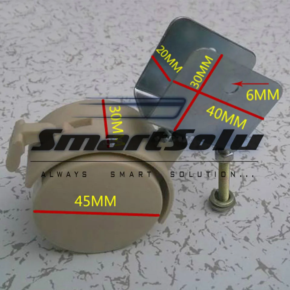 

Free shipping New 2''Durable Rubber Swivel Castor Wheels Crib Castors Furniture Splint Rolling Brake Caster Chair Castor