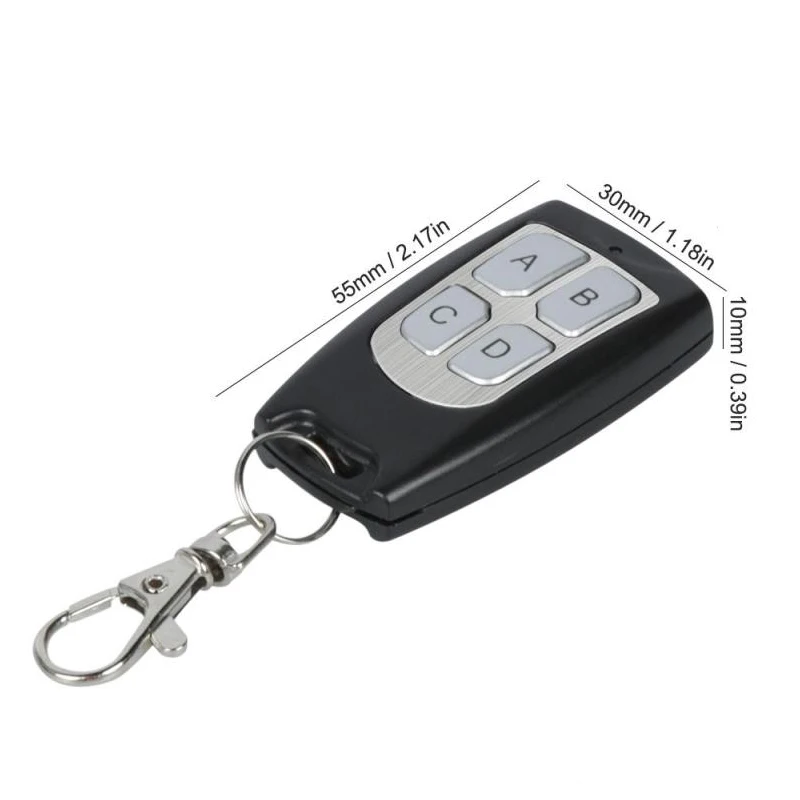 QIACHIP 433MHz 4 CH Button EV1527 Code Remote Control Switch RF Transmitter Wireless Key Fob For Smart Home Garage Door Opener