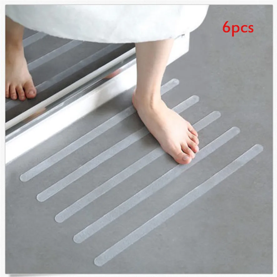 New 6pcs Bathroom Anti Slip Mat Stickers DIY Bath Anti Slip Grip