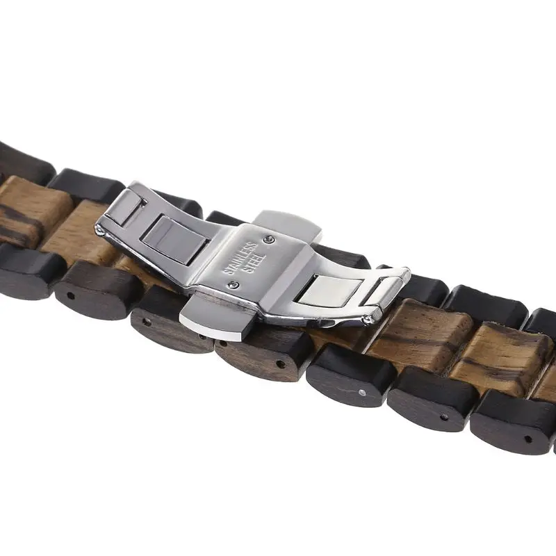 Деревянный ремешок для часов из красного сандалового дерева 22 мм ремешок из нержавеющей стали металлический для samsung gear Sport S3 Amazfit Smartwatch