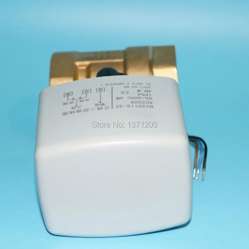 2019 Новый латунный моторизованный шаровой кран AC24V/AC220V 2 ходовой DN15 20 25 32 40 50