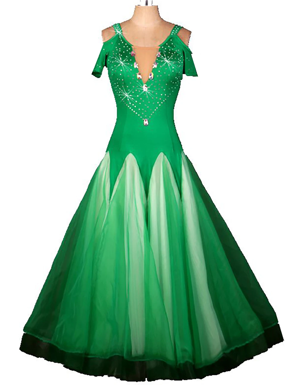 

plus size green rhinestone Tassel Ballroom dancing dresses Viennese standard ballroom dance dress ladies ballroom dance dresses