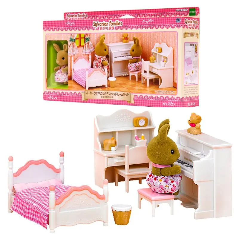 Sylvanian Family кукольный домик аксессуары для мебели сцены пианино стол кровать