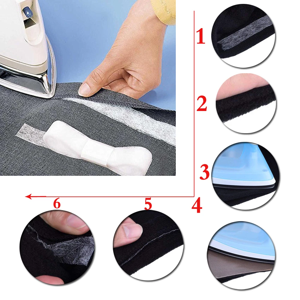5 Pack Fabric Fusing Tape 350 Yards Web Hemming Tape with Soft Tape Measure for Hems Jeans Badges Clothes Curtains Bonding 5 Pack Fabric Fusing Tape 350 Yards Web Hemming Tape with Soft Tape Measure for Hems Jeans Badges Clothes Curtains Bonding
