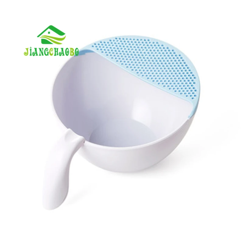 JiangChaoBo пластиковая и пластиковая корзина для воды, корзина для фруктов, сито для мытья риса - Цвет: S Blue