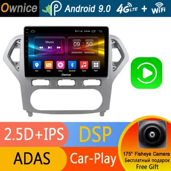 

1Din 10.1" 2.5D IPS Android 9.0 Octa Core 4G RAM+32G ROM Car DVD GPS CarPlay DSP Radio For Ford Mondeo 2007 2008 2009 2010 MT AT